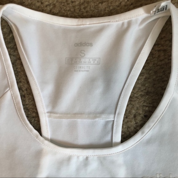 Adidas White Racer Back Tank - Picture 4 of 5